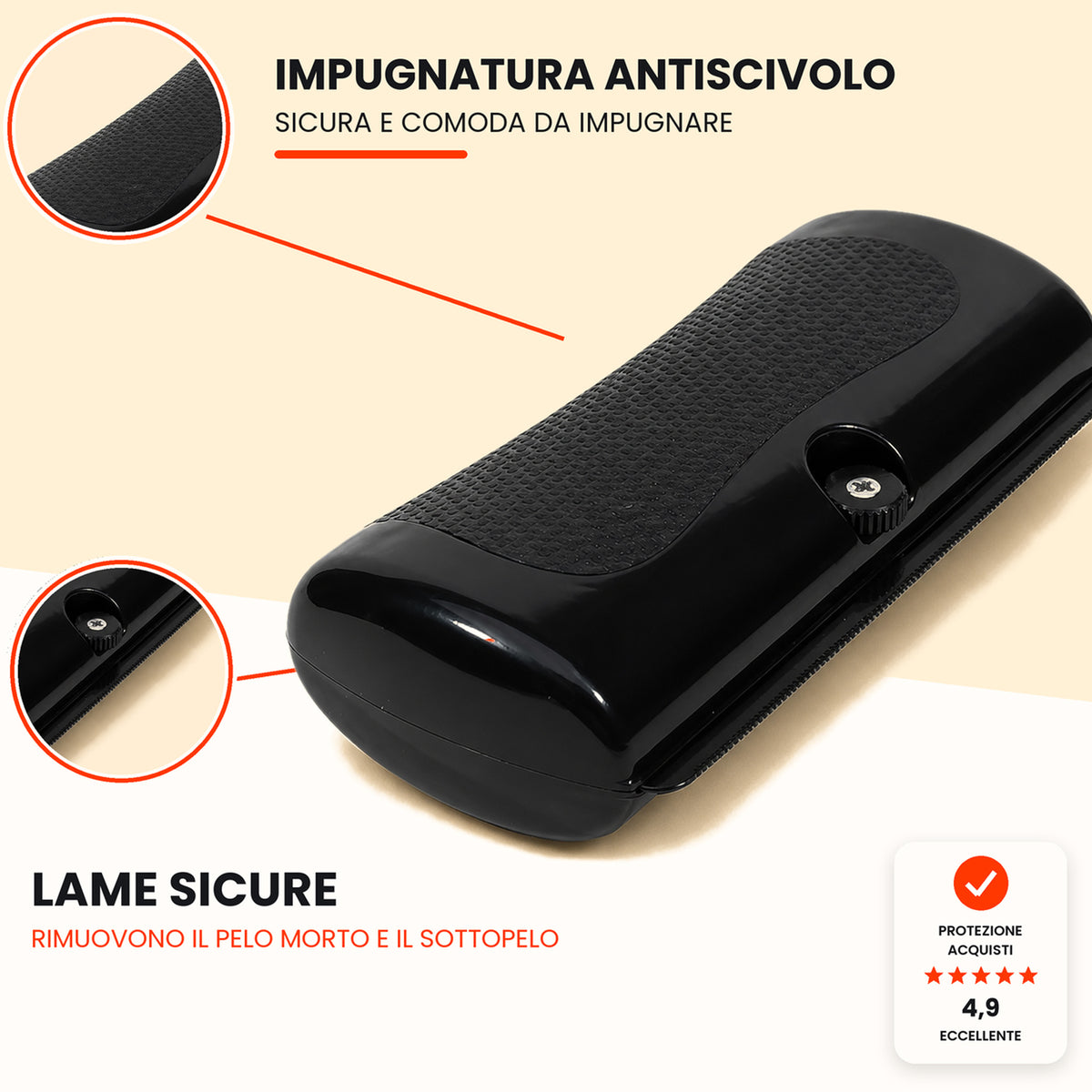 Pawly SoftGroom – Spazzola Districante per Cani e Gatti