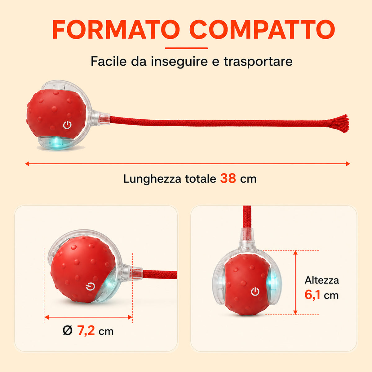 Pawly PlayBall  Palla Interattiva per Cani e Gatti
