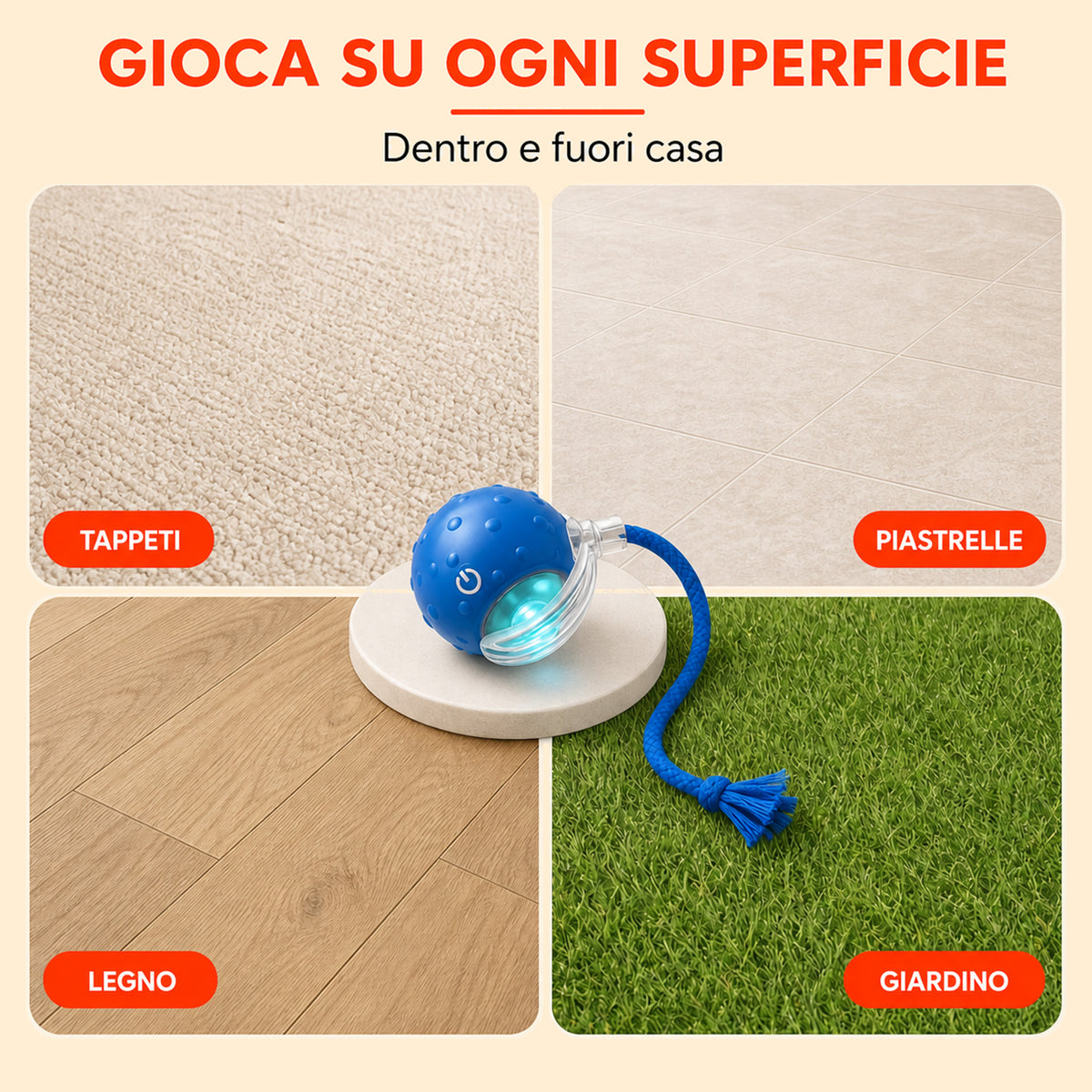 Pawly PlayBall  Palla Interattiva per Cani e Gatti